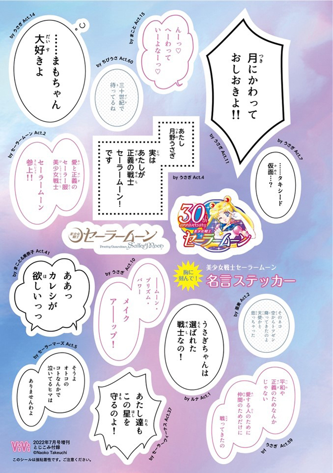 ViVi7月号 スペシャルステッカー(全3種)：美少女戦士
